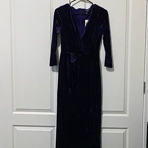 Ralph Lauren purple velvet formal dress nwt size 2 original price $220.00